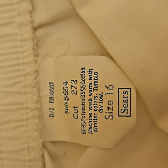 VINTAGE SEARS SHORTS WHITE 16 60s - Picture 6 of 6